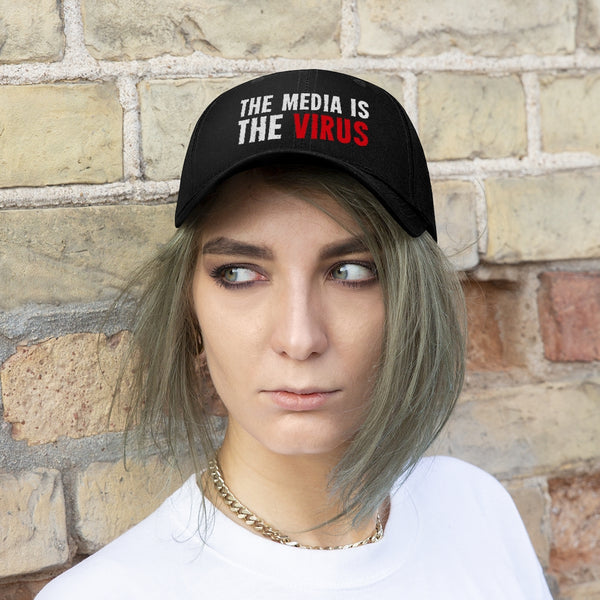 THE MEDIA IS THE VIRUS BASEBALL CAP