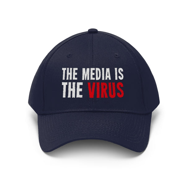 THE MEDIA IS THE VIRUS BASEBALL CAP