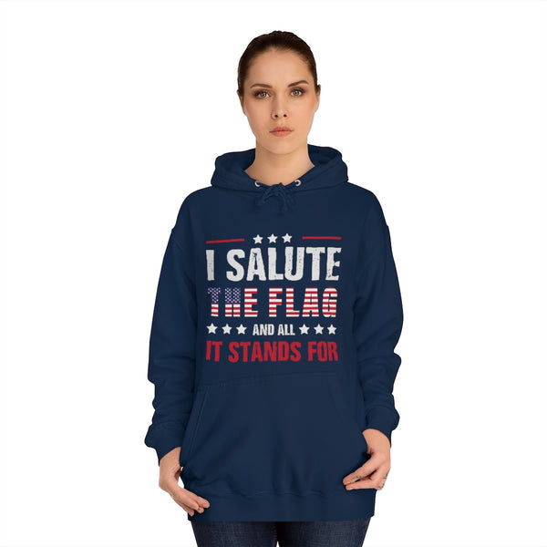 I SALUTE THE FLAG (USA) HOODIE